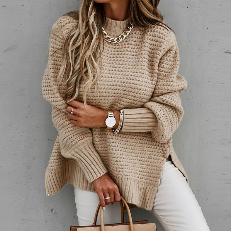 Damen Oversized Pullover mit strukturiertem Strick EB