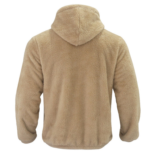 Herren kuscheliger Fleece-Hoodie mit Kapuze und Reißverschluss EB