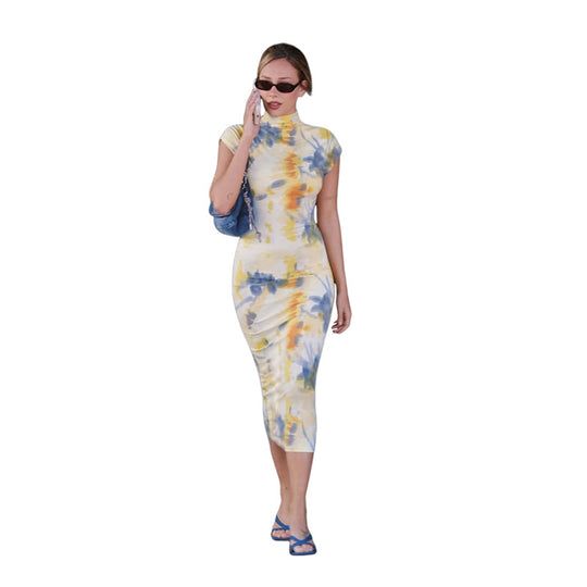 Damen Maxikleid im elegantem Floral Design EB