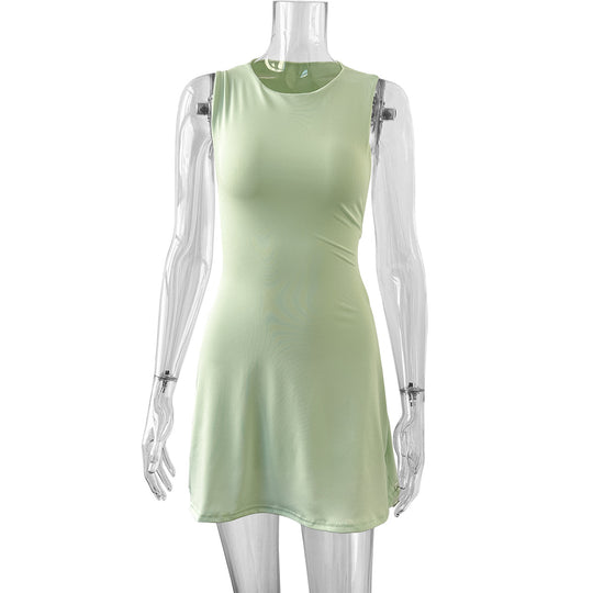Damen Figurbetontes Minikleid mit elegantem Ausschnitt und zeitlosem Design EB