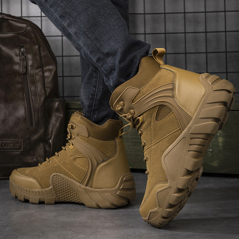 Herren schwere Outdoor-Boots mit wasserabweisendem Obermaterial und rutschfester Sohle EB