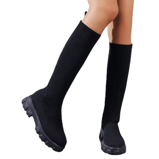Damen modische strumpfartige Stiefel mit rutschfester Sohle EB