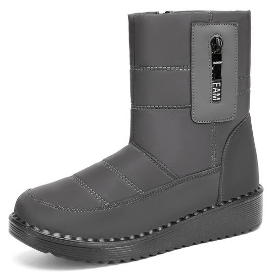Damen Gefütterte Winterstiefel mit rutschfester Sohle und modischem Reißverschluss EB