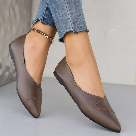 Damen Spitzen Ballerinas mit eleganter Nahtführung EB