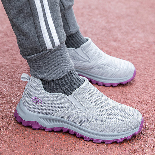 Damen Slip-On Sport-Sneaker mit atmungsaktivem Mesh-Obermaterial EB