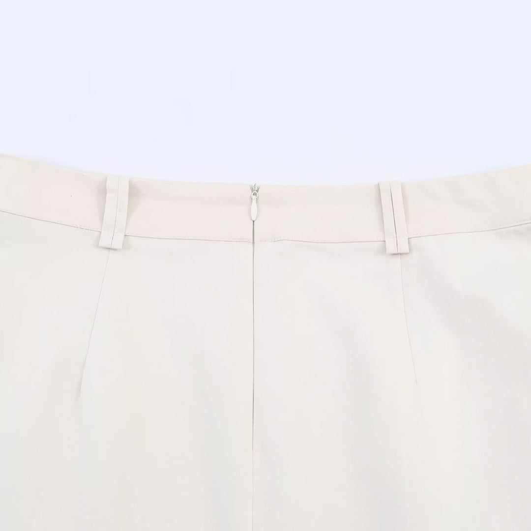 Damen eleganter Bleistiftrock mit transparentem Spitzenabschluss EB
