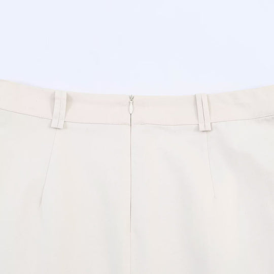 Damen eleganter Bleistiftrock mit transparentem Spitzenabschluss EB
