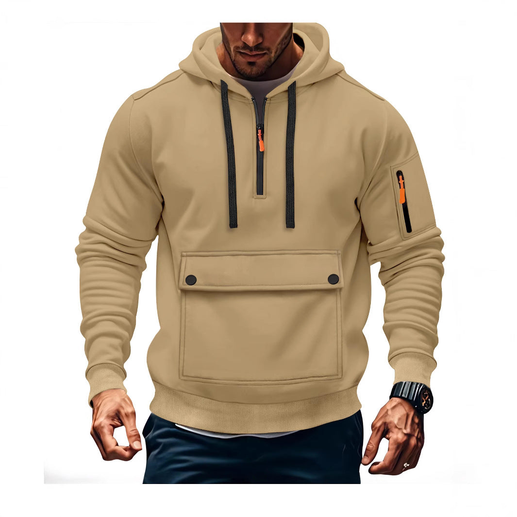 Herren lässige Kapuzenpullover mit praktischen Taschen EB