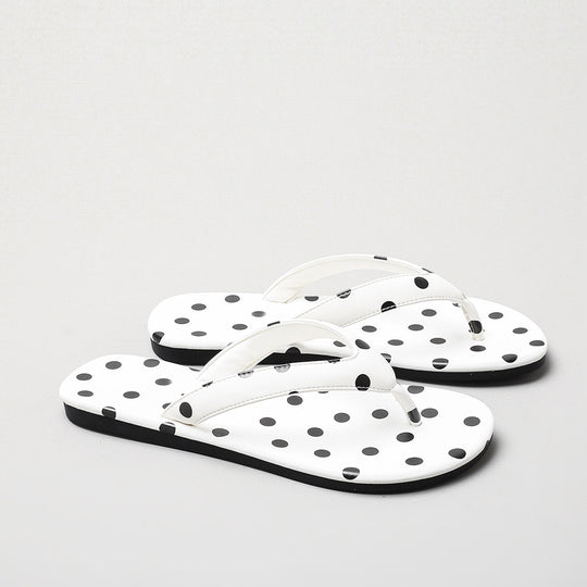 Damen Zehentrenner-Sandalen mit modischem Punktedesign EB