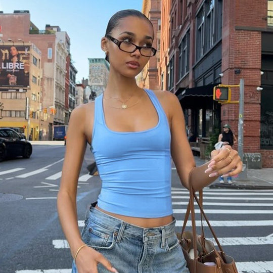 Damen Sportliches Tanktop mit breiten Trägern EB