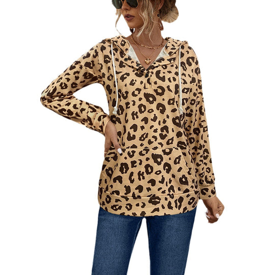 Damen Kapuzenpullover mit exklusivem Tiermuster und bequemer Passform EB