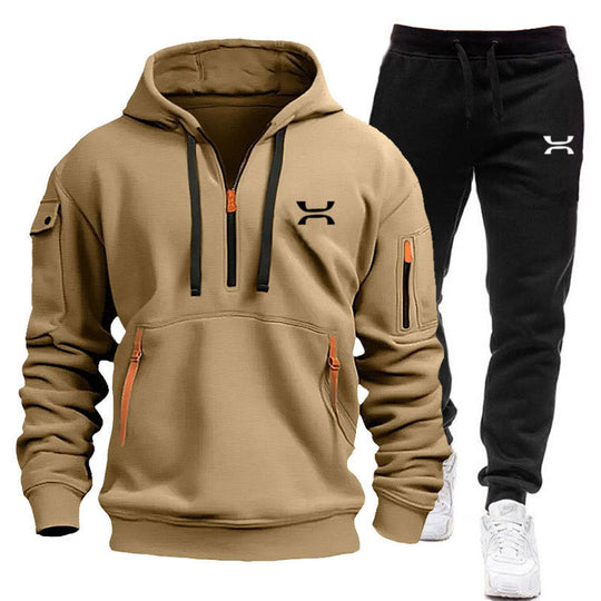 EB Herren Hoodie-Trainingsanzug mit Reißverschlusstaschen