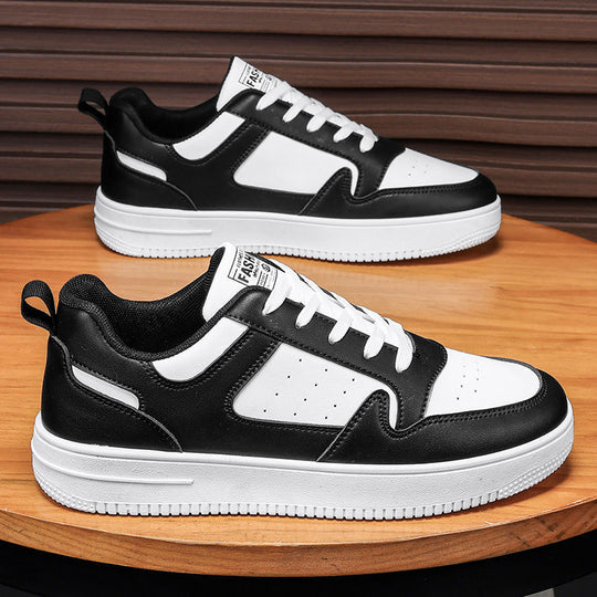 Damen Sportliche Leder Sneakers mit gepolsterter Innensohle EB