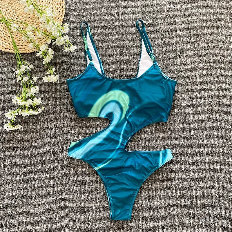 Damen Einteiliger Badeanzug mit aufregendem Cut-Out-Design und sportlichem Schnitt EB