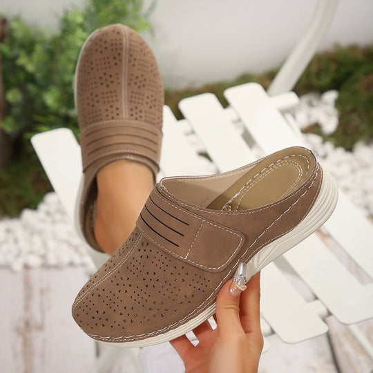Damen Atmungsaktive Clogs mit modischem Lochdesign EB