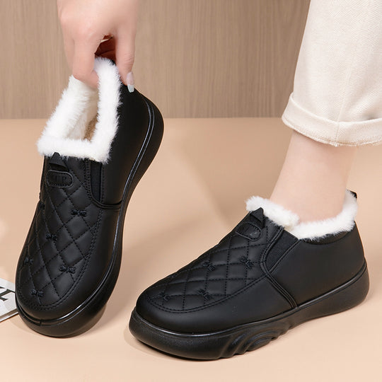Damen Bequeme und warmgefütterte Slip-On Freizeitschuhe EB