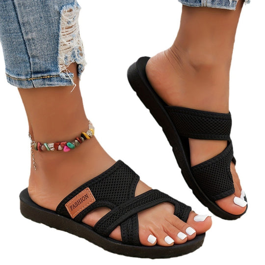 Damen Freizeit-Sandalen mit atmungsaktivem Riemendesign und rutschfester Sohle EB