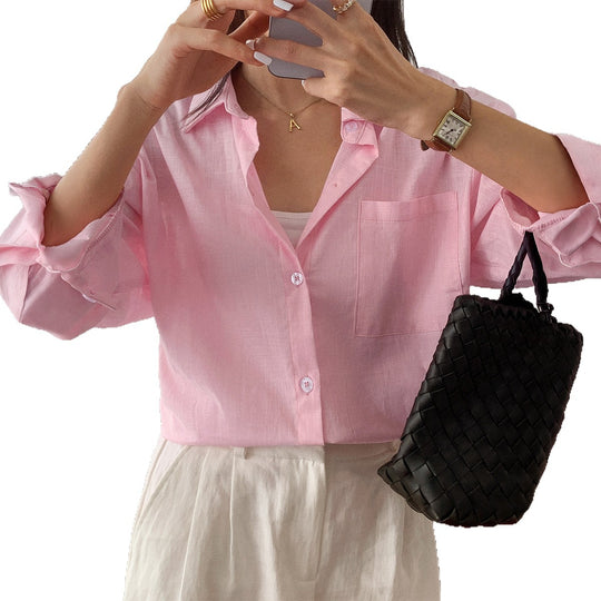 Damen nan zweiteiliges Sommer-Set aus leichtem Oversize-Hemd und ärmellosem Mini-Kleid EB