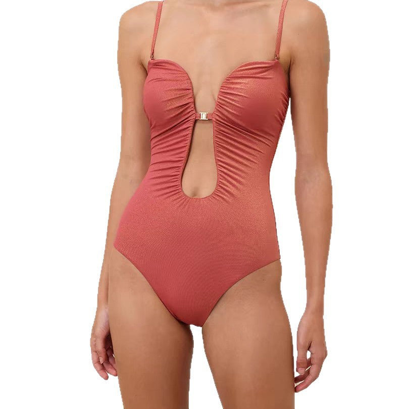 Damen eleganter Einteiler-Badeanzug mit cut-out Details EB