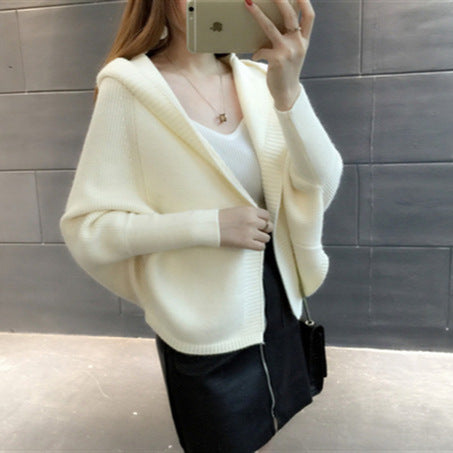 Damen Hübscher Strickcardigan mit Kapuze EB
