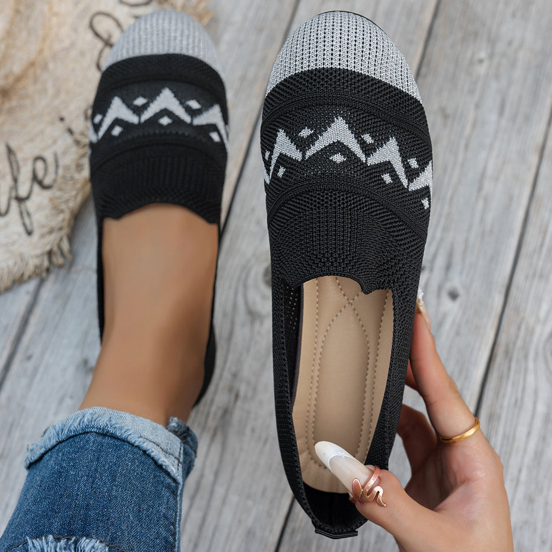 Damen komfortable Slipper mit innovativem Strickdesign EB