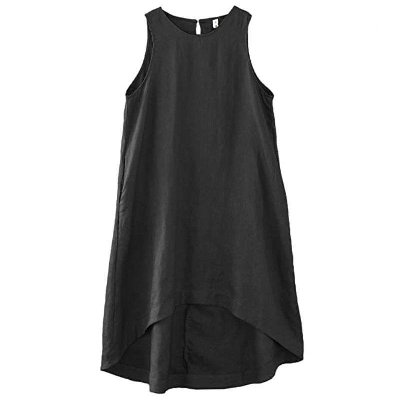 Damen lässiges Leinenkleid
