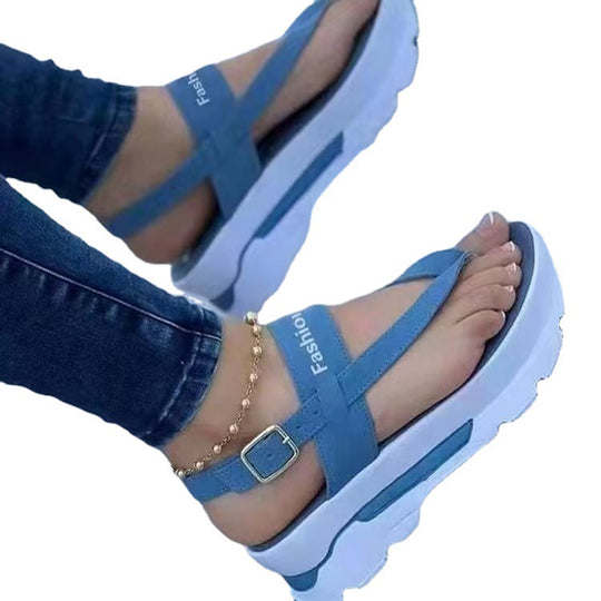 Damen Riemchen-Sandalen mit gepolsterter Sohle und verstellbarem Riemen EB