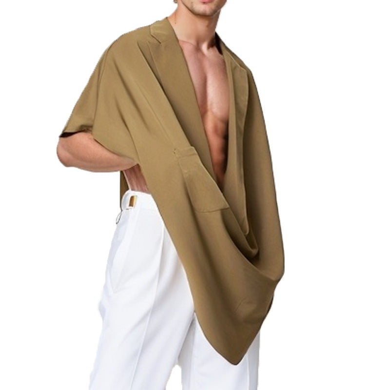 Damen Elegante Oversize-Umhangjacke mit praktischem Taschen-Design EB