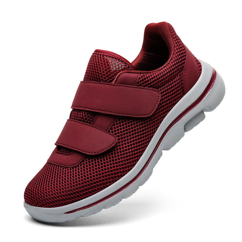 Damen Sportliche Klettverschluss Sneaker mit atmungsaktiver Oberflächenstruktur EB