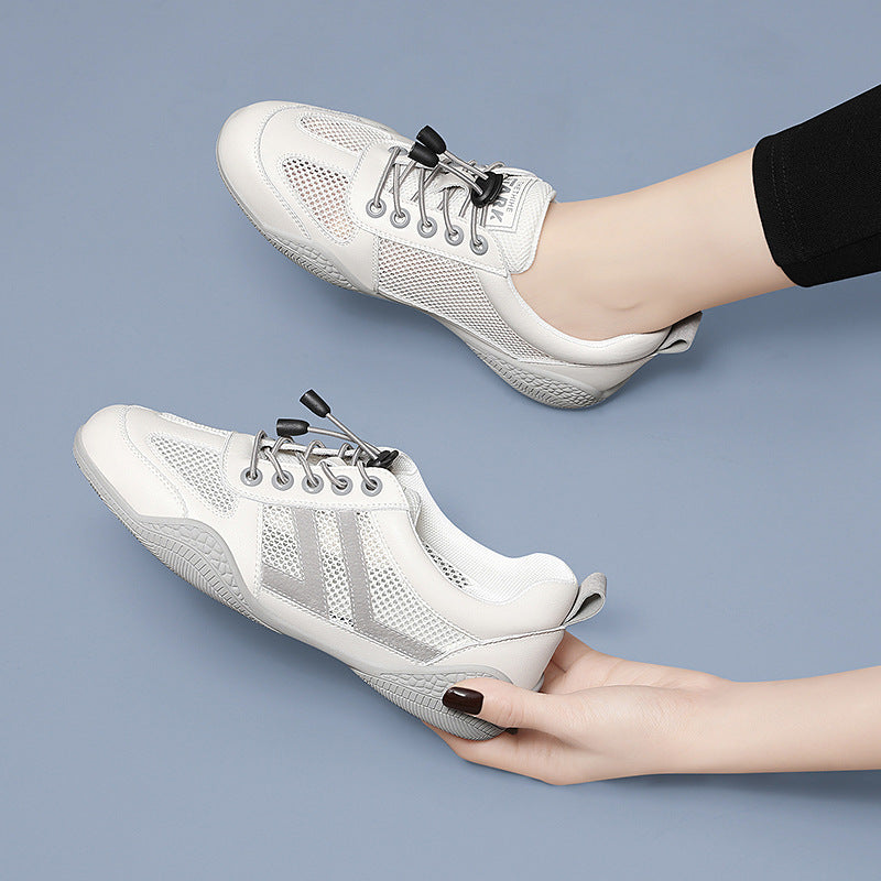 Damen Atmungsaktive Freizeitsneaker mit elastischem Schnürsystem und rutschfester Sohle EB