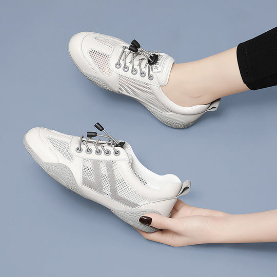 Damen Atmungsaktive Freizeitsneaker mit elastischem Schnürsystem und rutschfester Sohle EB