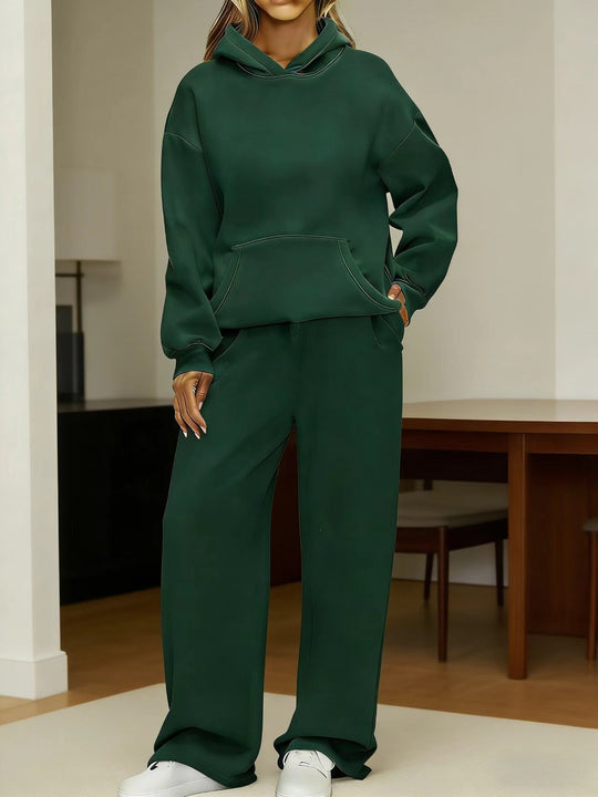 Damen nan kuscheliges Oversize Hoodie und weite Jogginghose Set EB