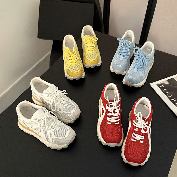 Damen sportive Sneaker mit atmungsaktiver Mesh-Oberfläche und dämpfender Sohle EB