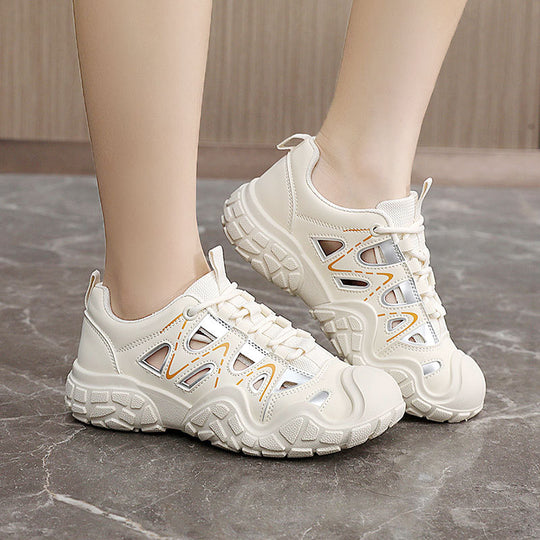 Damen Sportliche Freizeitschuhe mit atmungsaktiver Mesh-Oberfläche und dämpfender Sohle EB