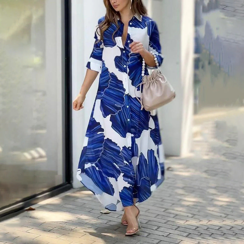 Damen Maxikleid mit seitlichem Schlitz und luftiger Passform EB