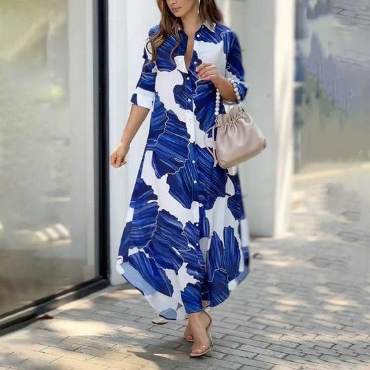Damen Maxikleid mit seitlichem Schlitz und luftiger Passform EB