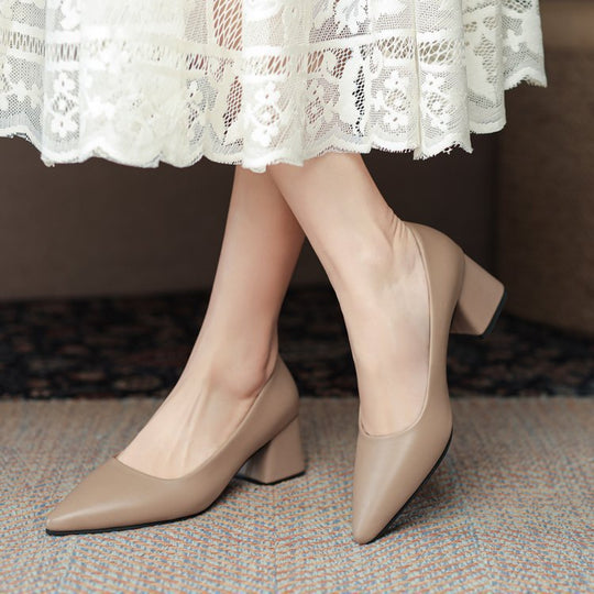 Damen elegante Pumps mit blockiertem Absatz EB