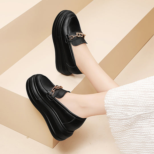 Damen modische Plateau-Schuhe mit eleganter Schnalle EB