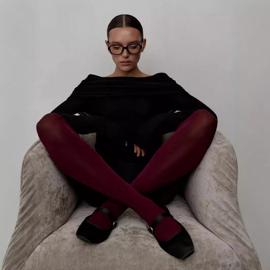 Damen Elegantes Off-Shoulder Oberteil mit geschmeidiger Textur und ausgestellten Ärmeln EB