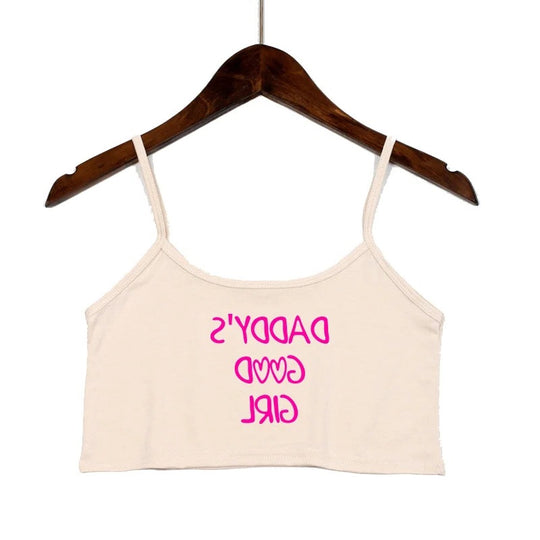 Damen modisches Crop-Top mit verzierten Trägern EB
