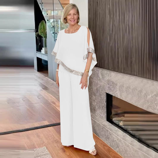 Damen Elegant geschnittenes Zweiteiliges Ensemble EB