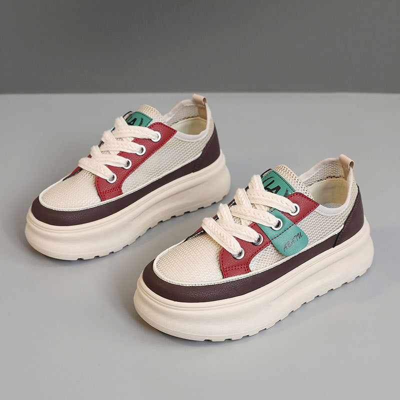 Damen sportliche Sneakers mit robustem Obermaterial und dämpfender Sohle EB