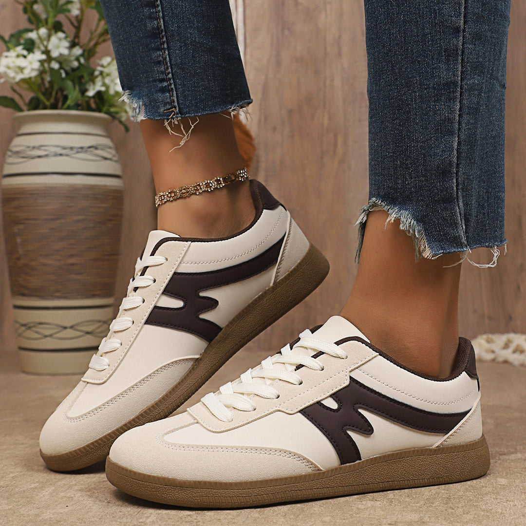 Damen Modische Freizeitsneaker mit atmungsaktiver Obermaterialstruktur und rutschfester Sohle EB