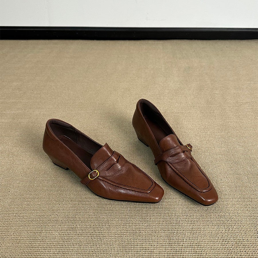 Damen elegante Ballerinas mit modischem Riemchen und hochwertiger Lederverarbeitung EB