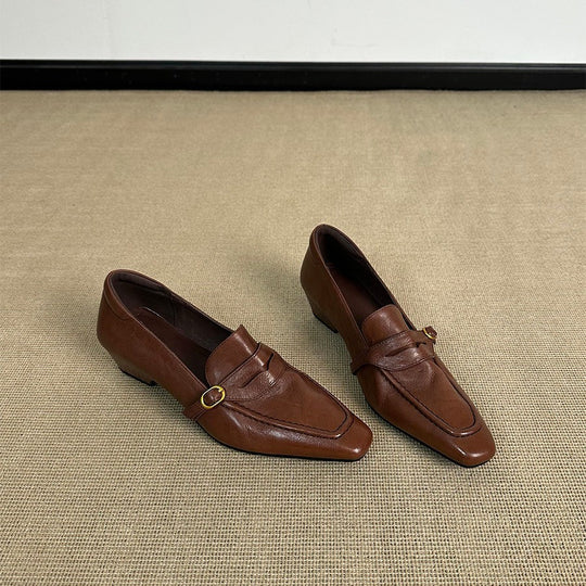 Damen elegante Ballerinas mit modischem Riemchen und hochwertiger Lederverarbeitung EB