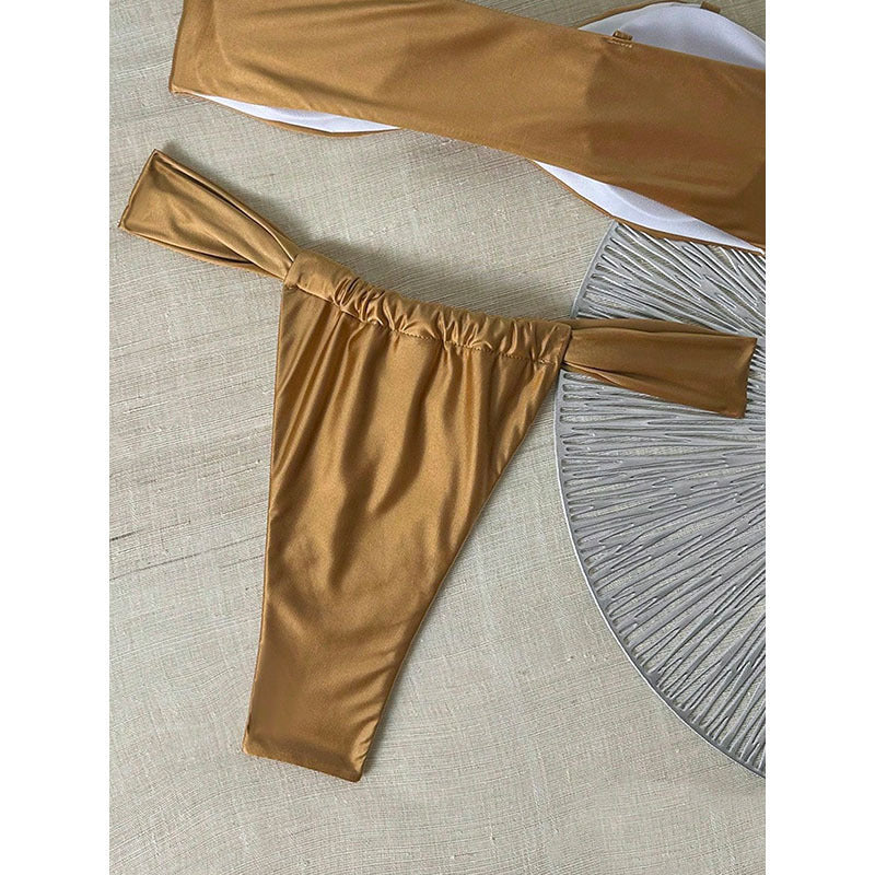 Damen Bandeau-Bikini mit dekorativem Element EB