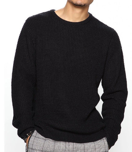 Herren Strukturierter Pullover mit Rundhalsausschnitt EB