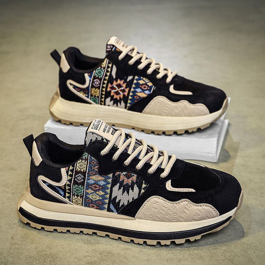 Damen Sportliche Sneakers mit attraktivem Ethno-Design EB