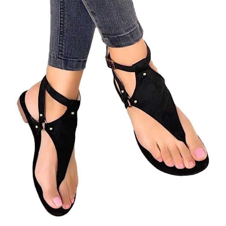 Damen Fußfreundliche Zehentrenner-Sandalen mit akzentuiertem Riemendesign EB