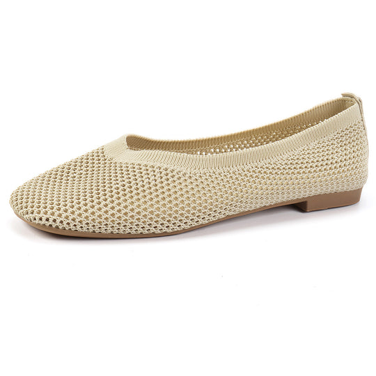 Damen Atmungsaktive Ballerinas mit modernem Lochdesign EB
